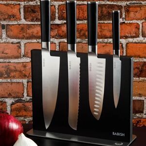 Babish 5-Piece Stainless Steel Cutlery Set w/Magnetic Knife Block